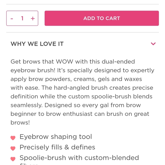 NWT Benefit Angled Brow Brush & Spoolie - Picture 3 of 4